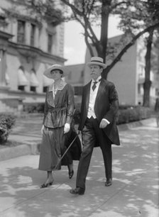 Miss Katherine Hughes with Father, Charles Evans Hughes, 1917. Creator: Harris & Ewing.