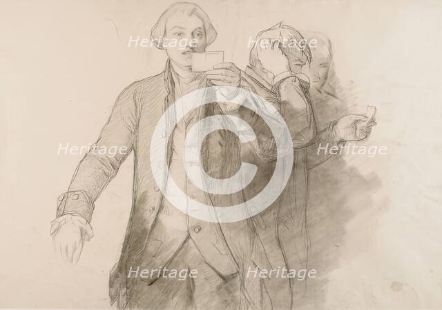 Study for "Drawing for the Militia", 1849. Creator: John Phillip.