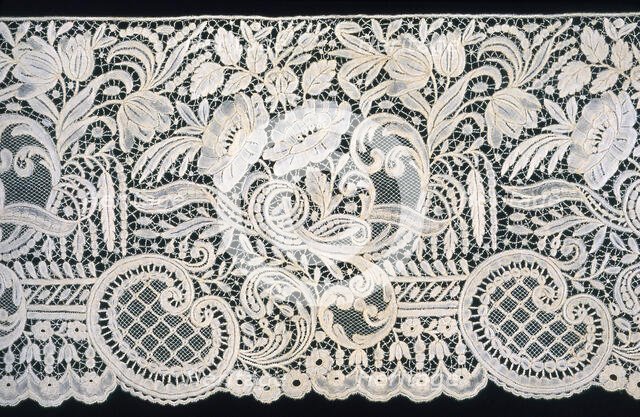 Flounce, Ghent, 1862. Creator: Convent School of the Soeurs de Nôtre-Dame de la Visitation.