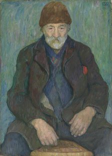 Old Man with Fur Hat, 1911. Creator: Erik Werenskiold.