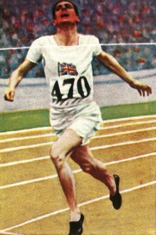 British athlete Douglas Lowe winning the 800 metres in Athletics, 1928. Creator: Unknown.