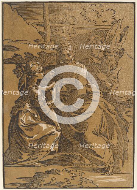 The Holy Family with Two Saints. Creator: Antonio da Trento.