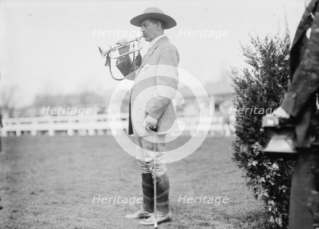 Horse Shows - Starter with Bugle, Unidentified, 1911. Creator: Harris & Ewing.
