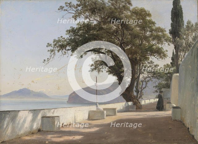 Terrace with Oak, Sorrento, 1834. Creator: Thomas Fearnley.