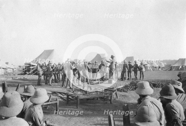 Army band practice, Howshera, 1917. Artist: Unknown