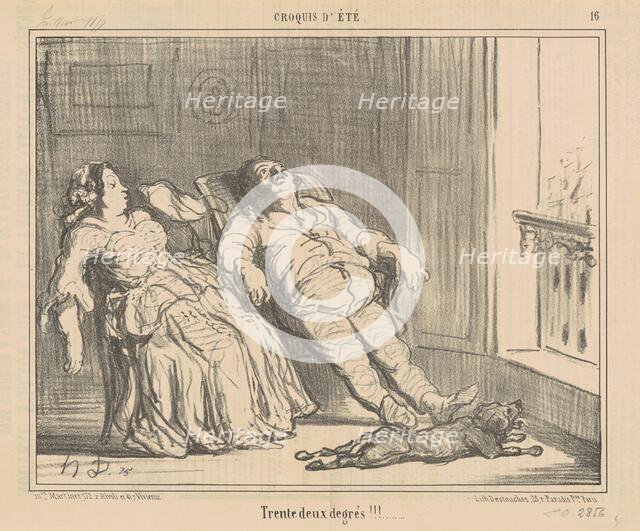 Tent deux degrés!!!, 19th century. Creator: Honore Daumier.