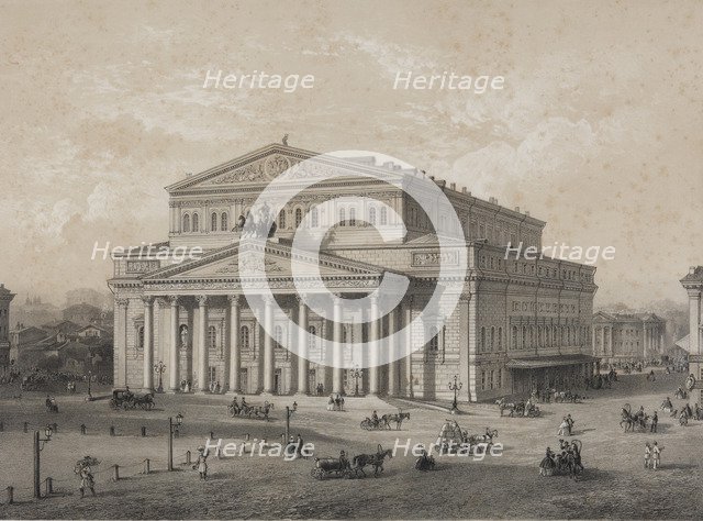 The Bolshoi Theatre in Moscow, 1859.