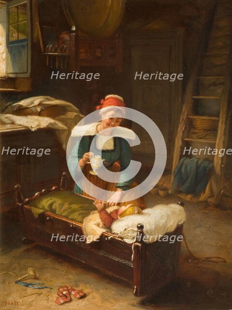 Interior with Mother and Child, 1911. Creator: Jonathon Pratt.