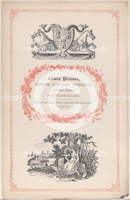 Trade Card for Edwin Pearson, 19th century. Creator: Anon.