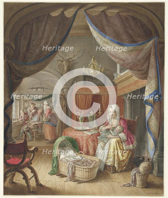 Mother with child on her chest, 1748-1798. Creator: Willem Joseph Laquy.