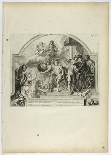 Philip IV Appointing Prince Ferdinand Governor of the Netherlands, plate 25 from Casperius..., 1642. Creator: Theodoor van Thulden.