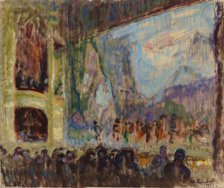 Interior View of the Finnish Opera, 1919. Creator: Magnus Enckell.