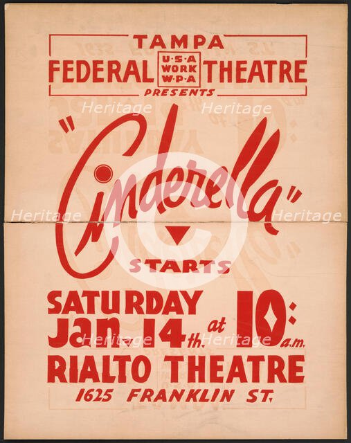 Cinderella, Tampa, FL, 1936. Creator: Unknown.