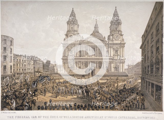 Funeral of the Duke of Wellington, St Paul's Cathedral, City of London, 18 November, 1852. Artist: Day & Son
