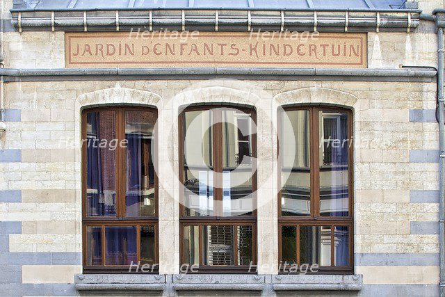 Le Jardin d'Enfants, Brussels, Belgium, (1897), c2014-2017. Artist: Alan John Ainsworth.