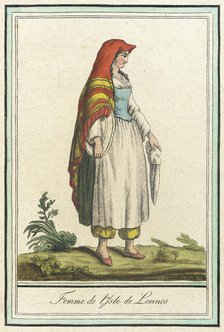 Costumes de Différents Pays, 'Femme de l'Isle de Lemnos', c1797. Creators: Jacques Grasset de Saint-Sauveur, LF Labrousse.