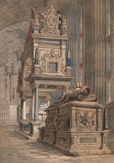 'Tomb of Queen Elizabeth', 1845. Artist: Unknown.
