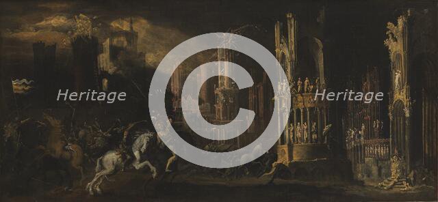 Architectural Fantasy with the Conversion of Saul (Saint Paul), 1620-1623. Creators: Francois de Nome, Didier Barra.