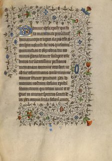 Decorated Text Page; Book of Hours, about 1420. Creator: Unknown.