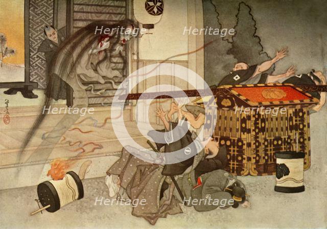 'Her ghastly face and blood-stained garments...', 1919. Creator: Unknown.