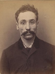 Lassalas. Ernest, Auguste. 33 ans, né à Paris IVe. ébéniste. Anarchiste. 2/1/94, 1894. Creator: Alphonse Bertillon.