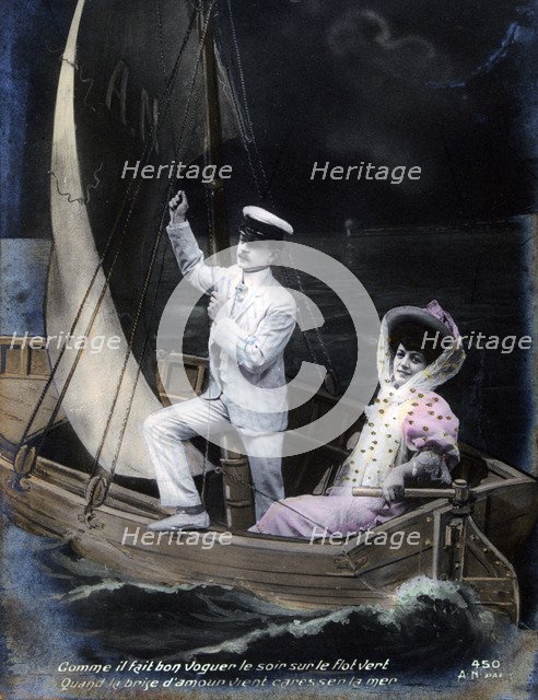 'Vintage French postcard, c1900. Artist: Unknown