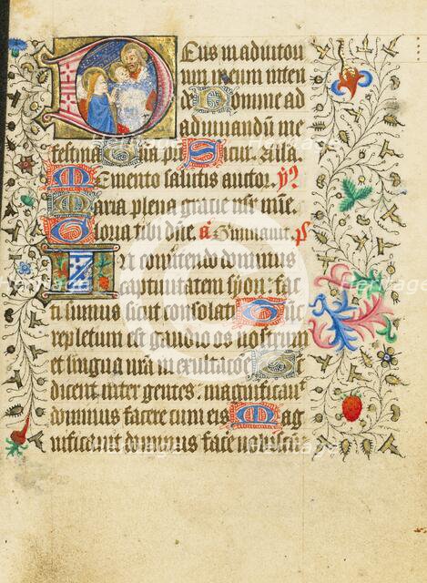 Initial D: The Presentation in the Temple; Book of Hours, about 1430-1440. Creator: Fastolf Master.