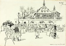Sketch in the Midway Plaisance, 1893. Creator: Philip William May.