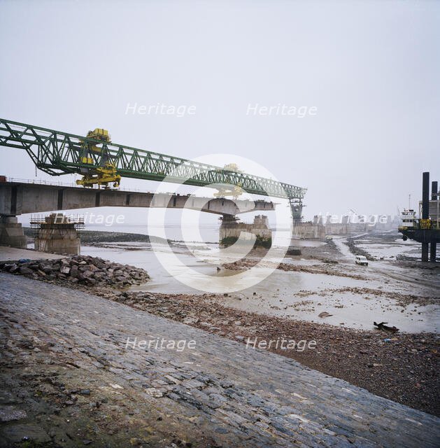 Second Severn Crossing, M4, New Passage, Pilning and Severn Beach, Gloucestershire, 21/02/1994. Creator: John Laing plc.