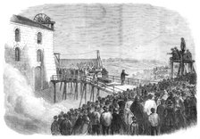 The Fatal Accident at New Hartley Colliery: removal of the coffins containing the bodies, 1862. Creator: Unknown.
