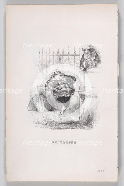 Clown from The Complete Works of Béranger, 1836. Creator: John Thompson.