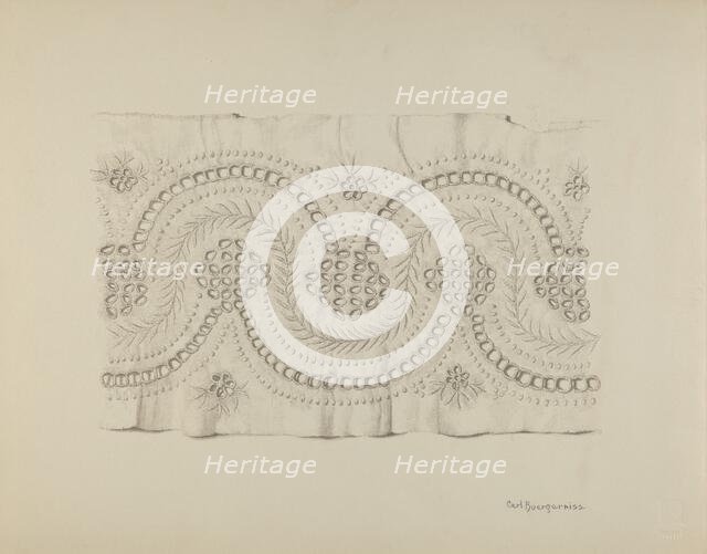 English Embroidery, 1935/1942. Creator: Carl Buergerniss.