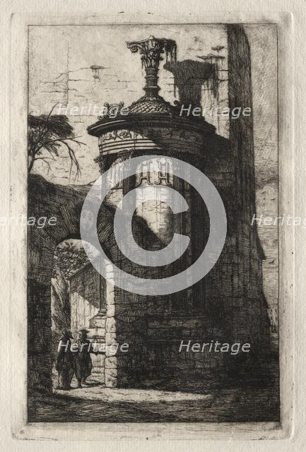 Entrance to the French Capuchin Convent at Athens, 1854. Creator: Charles Meryon (French, 1821-1868).