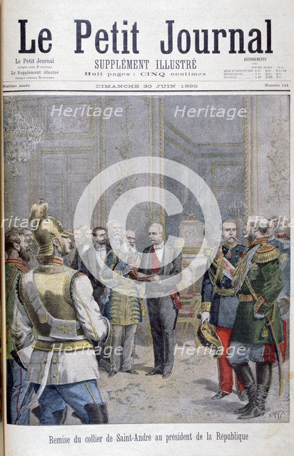Handing-over of the collier de Saint André to the President of the Republic, 1895. Artist: Henri Meyer