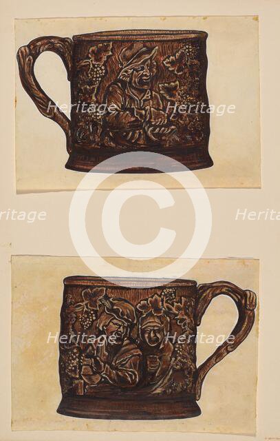 Toby Mug Set (2 pieces), c. 1936. Creator: John Cutting.