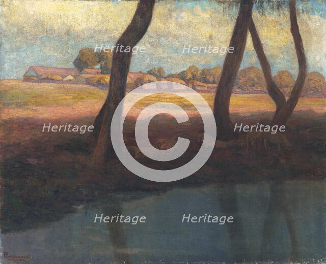 Landscape near Szolnok, 1902. Creator: Karol Pongrácz.