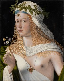 Idealised Portrait of a Young Woman as Flora, c1520. Creator: Bartolommeo Veneto.