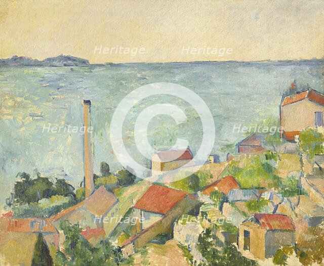 La Mer à l'Estaque (The Sea at l'Estaque) , 1878-1879. Creator: Cézanne, Paul (1839-1906).