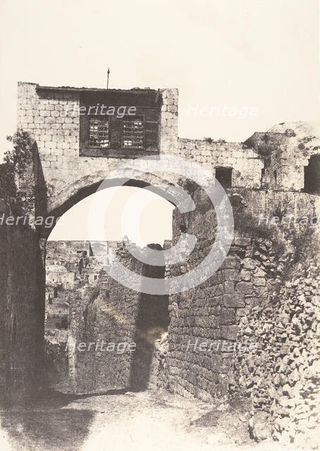 Jérusalem, Arc de l'Ecce-Homo, 1854. Creator: Auguste Salzmann.