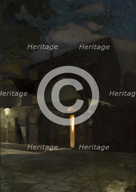 The Domincan Church in Krakow at Night, 1902. Creator: Henryk Szczyglinski.