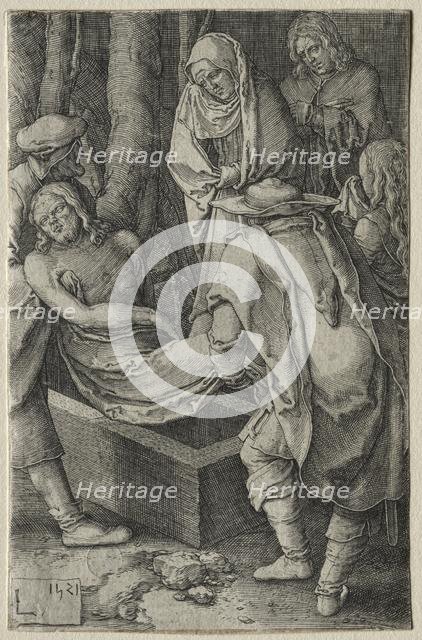 The Passion: The Burial of Christ, 1521. Creator: Lucas van Leyden (Dutch, 1494-1533).
