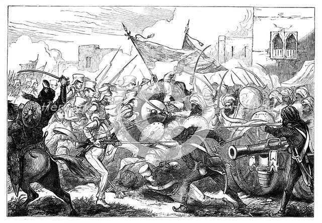 'The Battle at Gujerat', 19th century. Artist: Unknown
