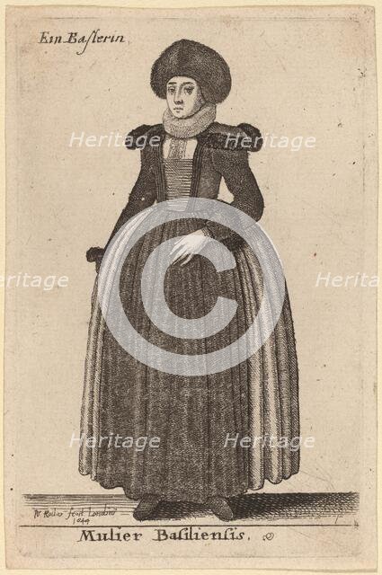 Mulier Basiliensis, 1644. Creator: Wenceslaus Hollar.