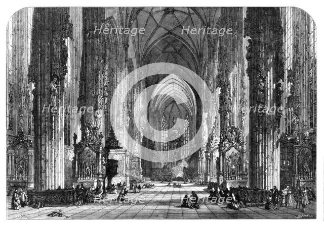 Interior of St. Stephen's, Vienna, by S. Read, 1868. Creator: William James Palmer.
