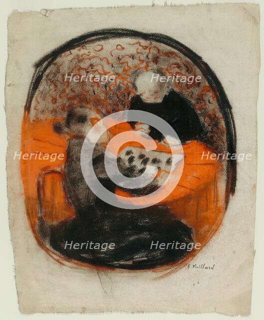 The Artist's Mother Playing Checkers, c. 1890–91. Creator: Edouard Vuillard.