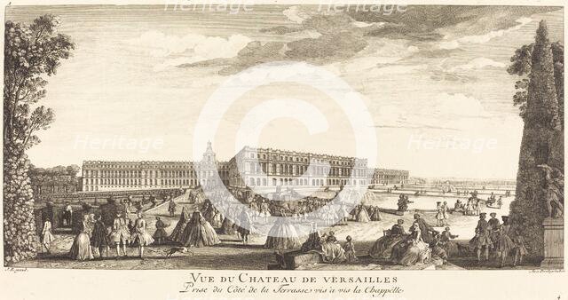 Vue du Chateau de Versailles Prise du Cote dela Terrasse vis a vis la Chapelle. Creator: Jacques Rigaud.
