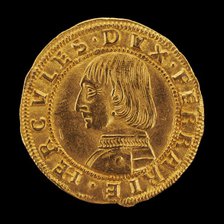 Ercole I d'Este, 1431-1505, 2nd Duke of Ferrara, Modena, and Reggio 1471 [obverse], 15th century. Creator: Unknown.
