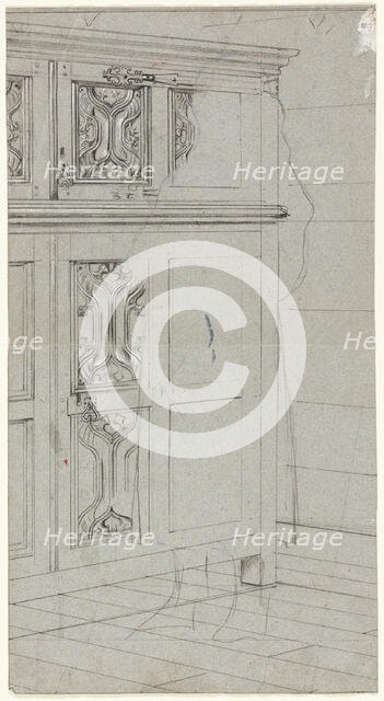 Sketch of a Cabinet, n.d. Creator: Henry Stacy Marks.