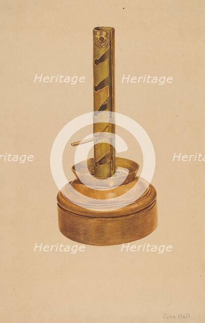 Candlestick, c. 1938. Creator: John Hall.