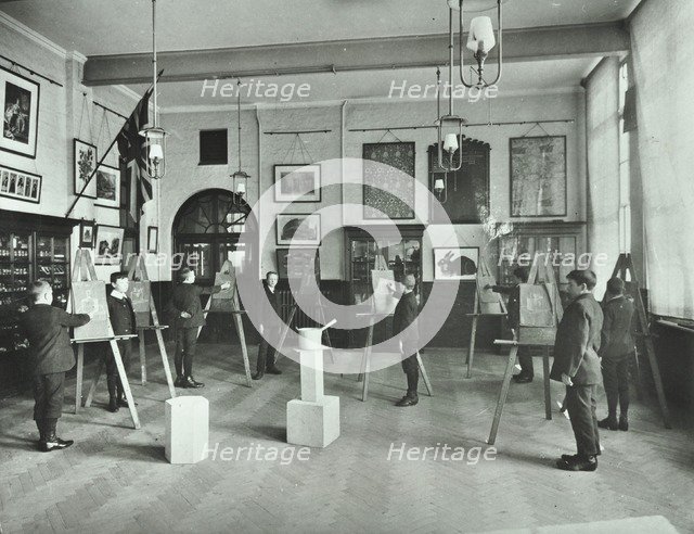 Object drawing art class, Alma Boys School, Bermondsey, London, 1908. Artist: Unknown.